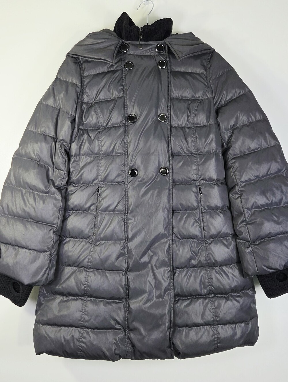 SOIA & KYO DOWN PUFFER HOODED JACKET.